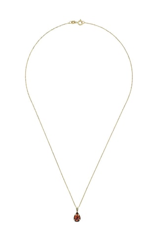 Hanger Goutte grenat Geelgoud en Granaat