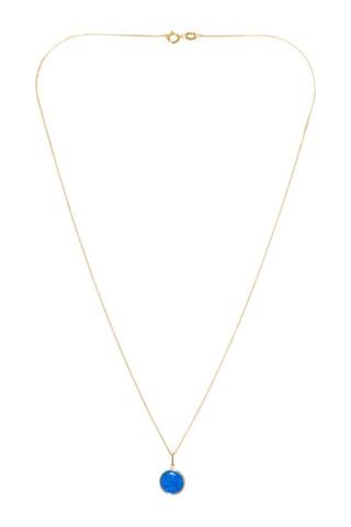 Hanger Jade Bleu Geelgoud en Jadesteen