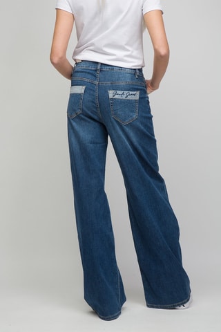 Calças de ganga wide legs 
Azul