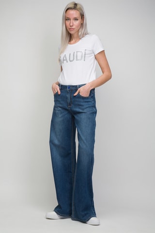 Calças de ganga wide legs 
Azul