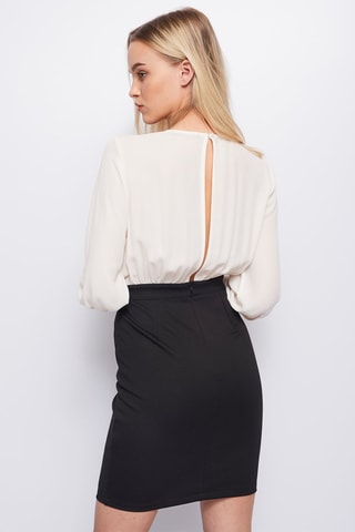 Vestido 
Branco e preto