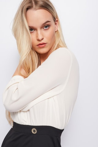 Vestido 
Branco e preto