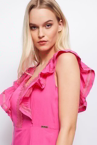 Vestido comprido 
Rosa