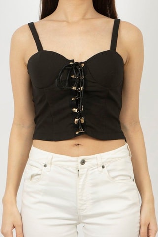 Crop top - Zwart