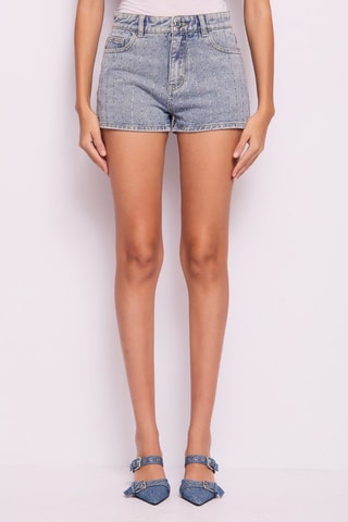 Calções de ganga - Azul-celeste