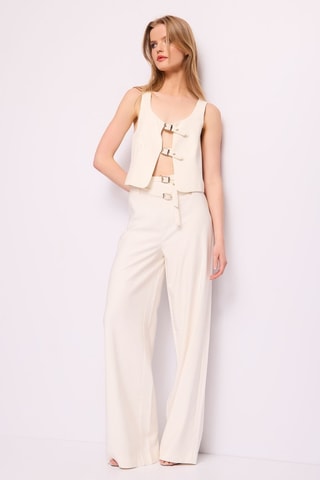 Broek Hoge Taille - Ecru