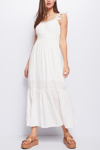 Vestido comprido- Cru