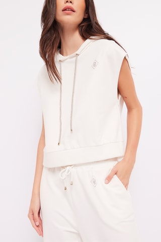 Sweat com capuz - Cru