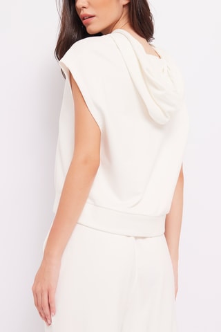 Sweat com capuz - Cru