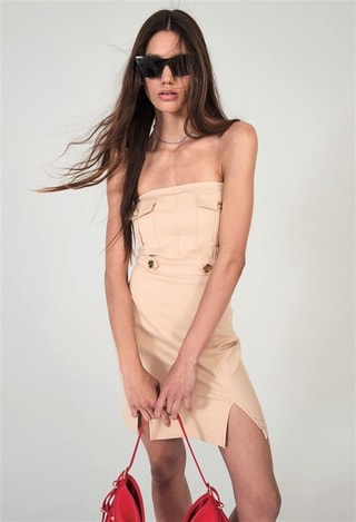 Vestido-caicai - Bege