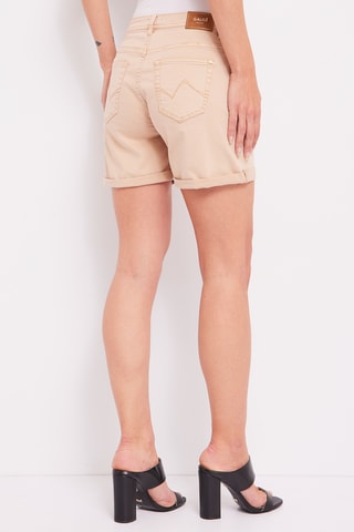 Calções de ganga- Bege