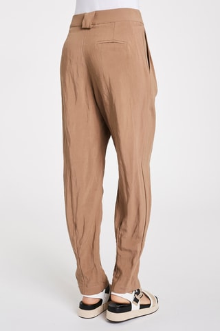 Linnen Broek Hoge Taille - Bruin