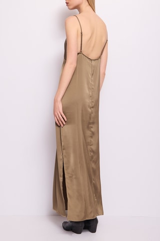 Vestido comprido- Caqui