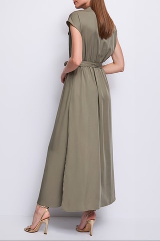 Vestido comprido- Cinzento