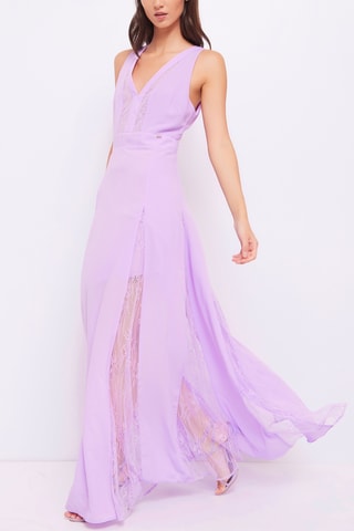 Vestido comprido- Malva