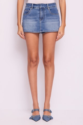 Saia-calção de ganga - Azul-celeste