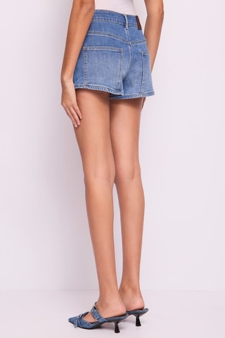 Saia-calção de ganga - Azul-celeste