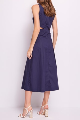 Vestido midi - Azul-marinho