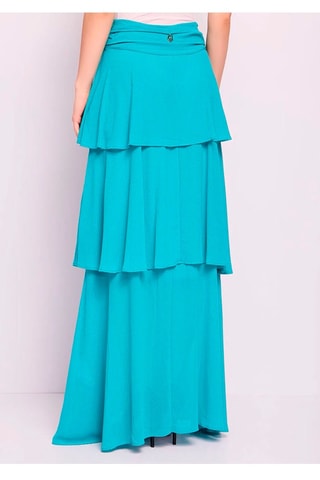Rok met Ruches - Turquoise