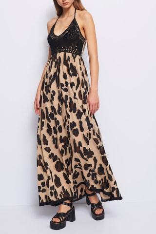 Vestido comprido- Bege