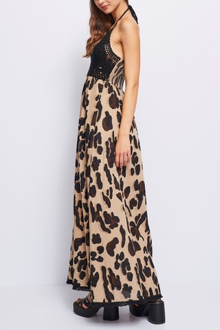 Vestido comprido- Bege