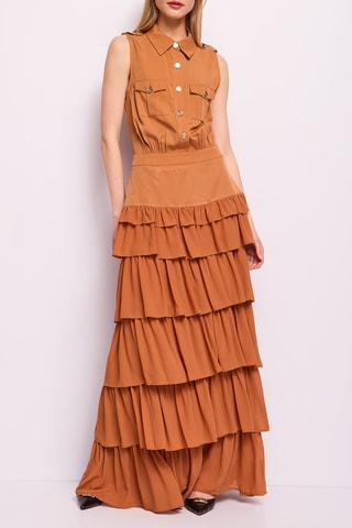 Vestido comprido- Castanho