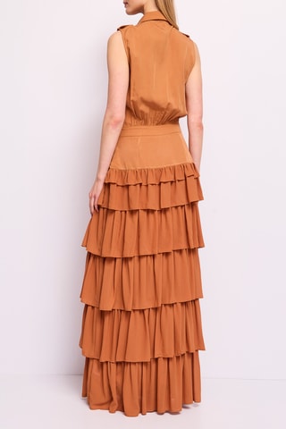 Vestido comprido- Castanho