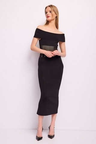 Vestido justo- Preto