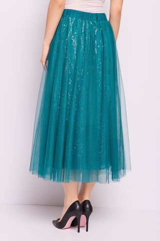 Saia midi- Turquesa