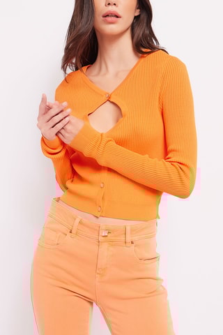 Casaco de malha - Laranja