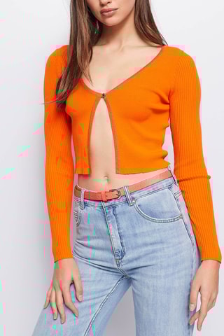 Casaco de malha - Laranja