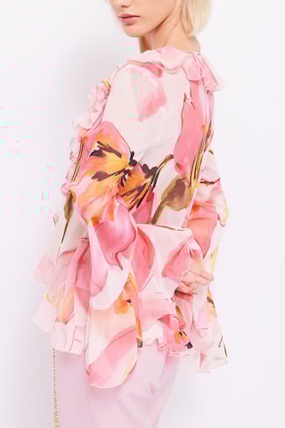 Blouse met Ruches - Roze