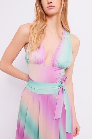 Vestido estilo patinadora tie and dye - Rosa