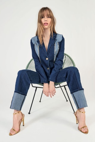 Casaco de ganga- Azul