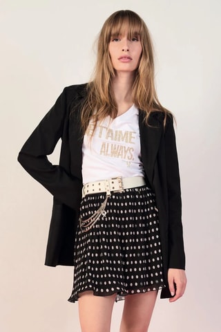 Saia estilo patinadora - Preto