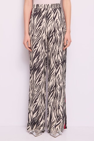 Broek Hoge Taille - Beige en Zwart