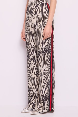 Broek Hoge Taille - Beige en Zwart