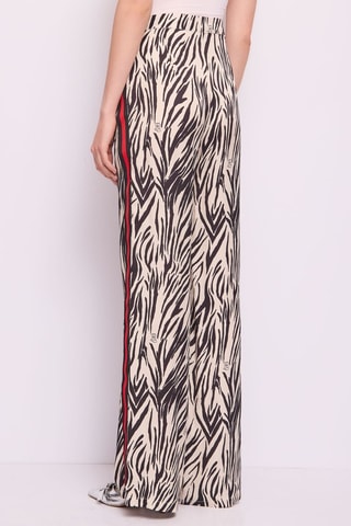 Broek Hoge Taille - Beige en Zwart