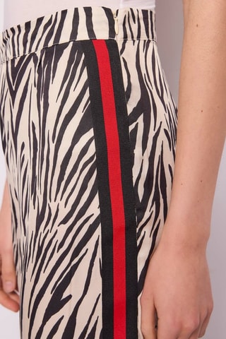 Broek Hoge Taille - Beige en Zwart