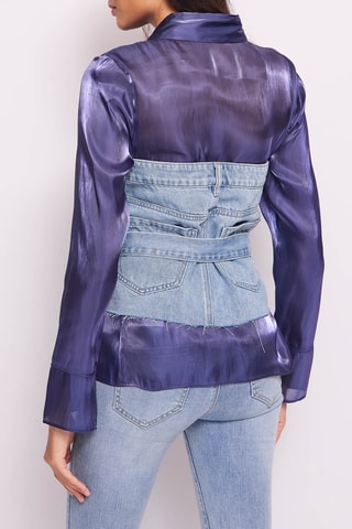 Top efeito ilusório- Azul