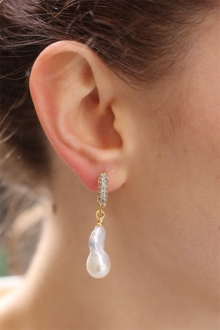 Oorbellen - Doublé Geelgoud en Cultivéparels