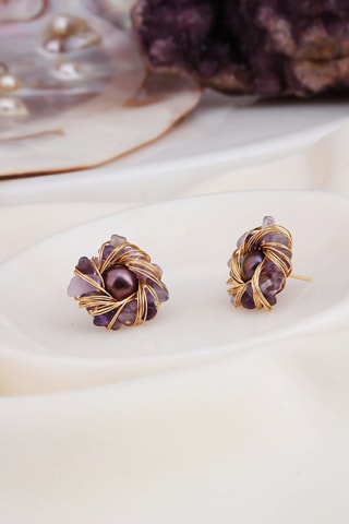 Oorbellen - Amethisten