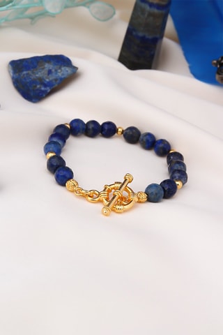 Armband - Verguld Metaal Lapis Lazuli