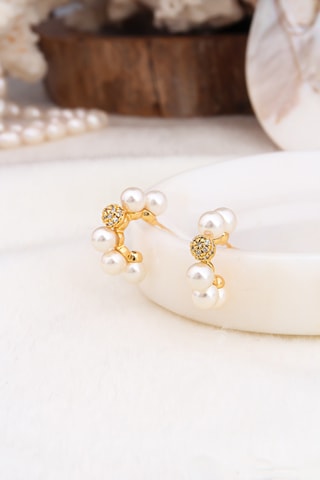 Creolen - Goudkleurig en Wit