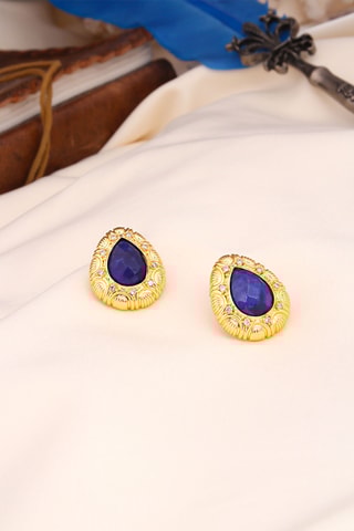 Oorbellen - Saffieren en Zirokonia's