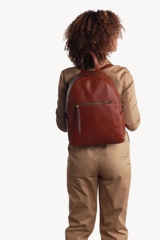 Sac à dos en cuir - Marron