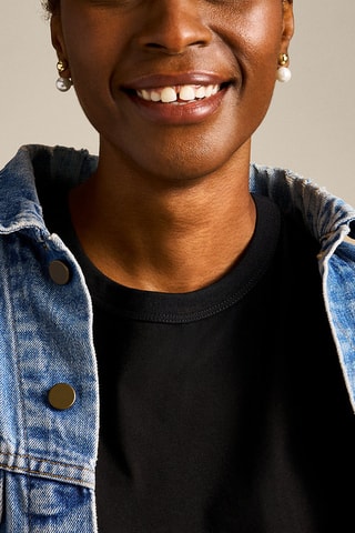 Boucles d'oreilles - Doré et blanc