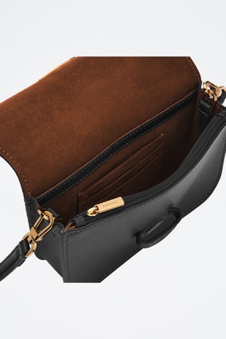 Sac bandoulière en cuir - Noir