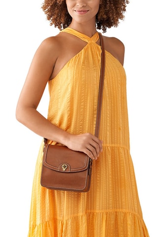 Sac bandoulière en cuir Ainsley - Marron