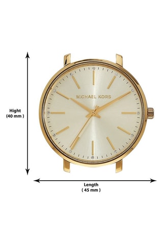 Montre à quartz en acier - Doré